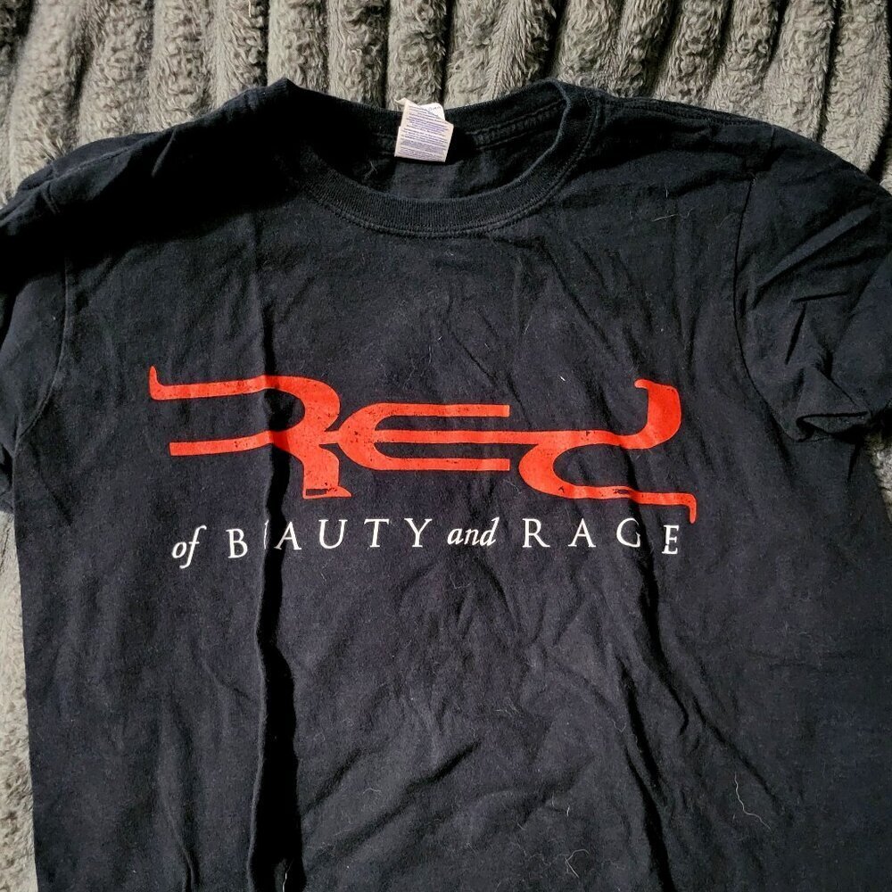 VINTAGE The Band RED Of Beauty and Rage T-Shirt Sz M